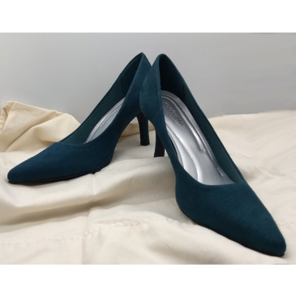 Comfort Flex Shoes - NWOT "Janine" Teal Dress Heels by Flex Comfort